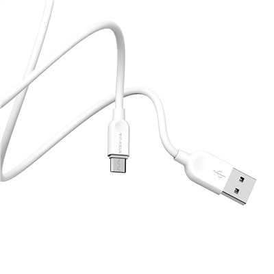 Кабель USB - micro USB Borofone BX14  100см 2,4A  (white)