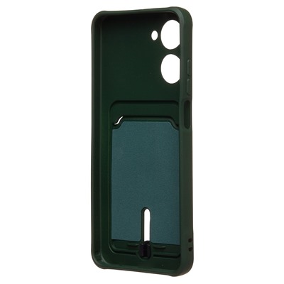 Чехол-накладка - SC304 с картхолдером для "OPPO realme 10 4G" (dark green)