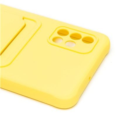 Чехол-накладка - SC304 с картхолдером для "Samsung SM-A515 Galaxy A51 4G" (yellow) (208741)