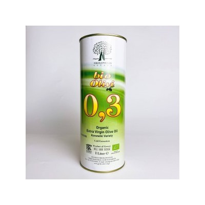 Органическое оливковое масло Olivi Kalamata 0.3, Греция, жест.банка, 1л