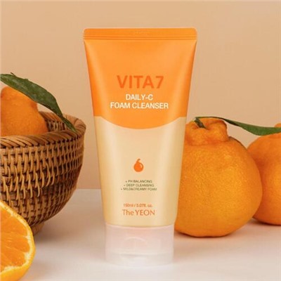 TheYEON Пенка для умывания - Vita7 daily-C foam cleanser, 150мл