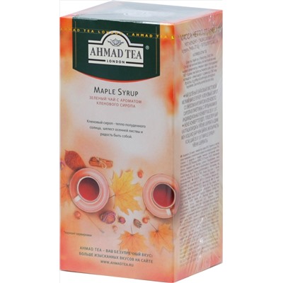 AHMAD TEA. Flavoured Collection. Maple Syrup 50 гр. карт.пачка, 25 пак.