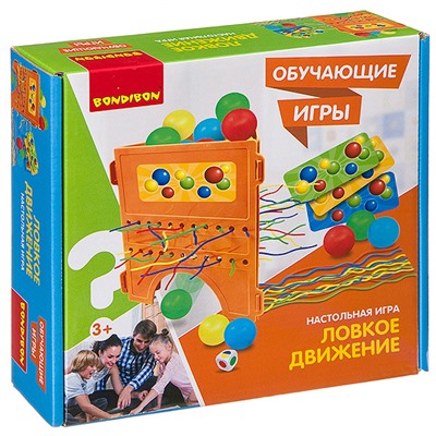 Обучающие игры Bondibon Настольная игра «ЛОВКОЕ ДВИЖЕНИЕ», BOX 22x5,6x21 см