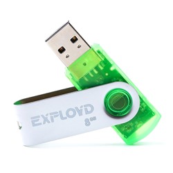 Флэш накопитель USB  8 Гб Exployd 530 (green)