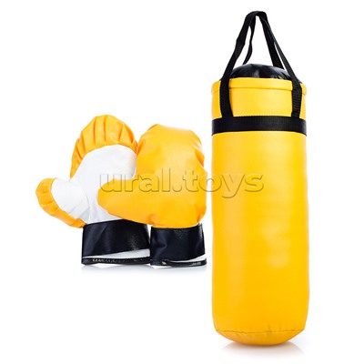 Детский боксерский набор, груша 50*20см, игровые перчатки, цвета в ассортименте