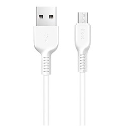 Кабель USB - micro USB Hoco X20 (повр.уп)  100см 2A  (white)