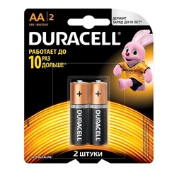 Батарейка AA Duracell LR6 Basic CN (2-BL) (24/96)