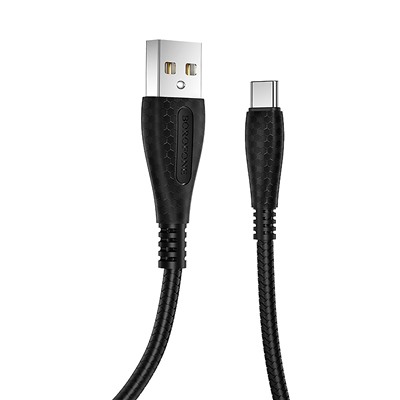 Кабель USB - Type-C Borofone BX38 Cool (повр. уп)  100см 3A  (black)