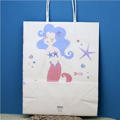 Пакет подарочный (M) «Magic mermaid», white (26*32*12)
