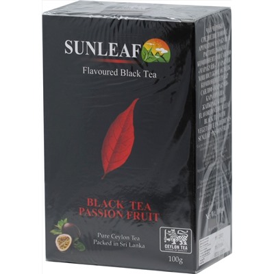 SUNLEAF. Black Tea Passion Fruit 100 гр. карт.пачка