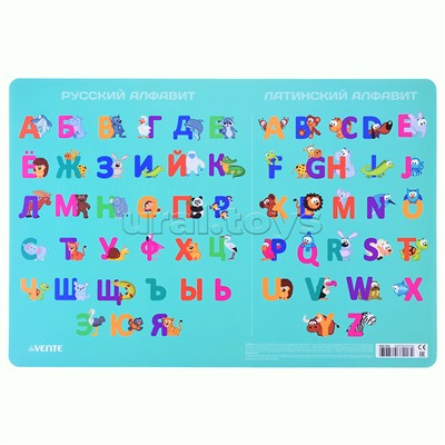 Накладка на стол "Alphabet" 43x29 см, пластиковая 500 мкм, с цветным рисунком