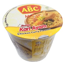Лапша б/п со вкусом курицы карри Mi ABC (стакан), Индонезия, 60 г. Акция