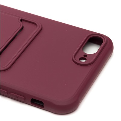 Чехол-накладка - SC304 с картхолдером для "Apple iPhone 7 Plus/iPhone 8 Plus" (bordo) (208670)