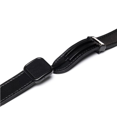 Ремешок - ApW38 Square buckle Apple Watch 42/44/45/49мм экокожа (black)