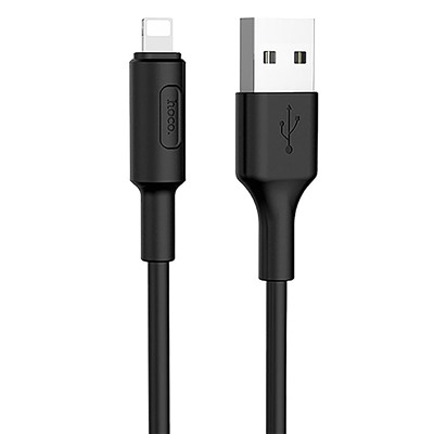 Кабель USB - Apple lightning Hoco X25  100см 2A  (black)