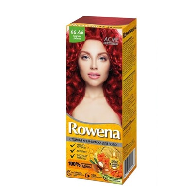 Стойкая крем-краска для волос "ROWENA", тон 66.46 Красная рябина