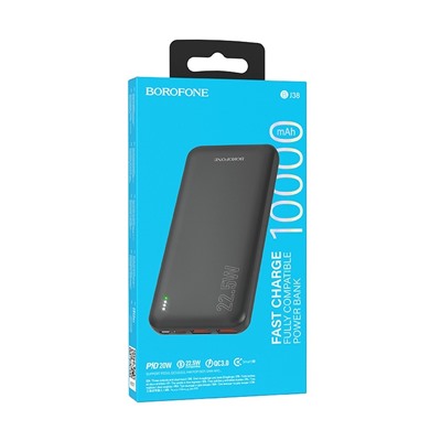 Внешний аккумулятор Borofone BJ38 22.5W+PD20W 10000mAh Micro/Type-C/2USB/Type-C (black)