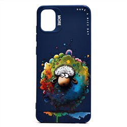 Чехол-накладка - SC335 для "Samsung Galaxy A05"  (овечка) (dark blue) (227950)