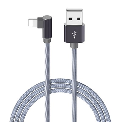 Кабель USB - Apple lightning Borofone BX26 Express  100см 2,4A  (gray)