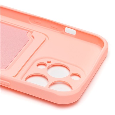 Чехол-накладка - SC304 с картхолдером для "Apple iPhone 13 Pro" (light pink)