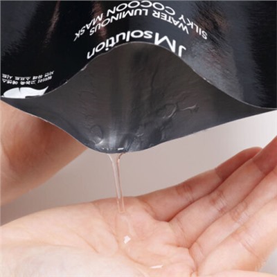 JMsolution Маска для лица с протеинами шелка - Water luminous silky cocoon mask black, 30мл