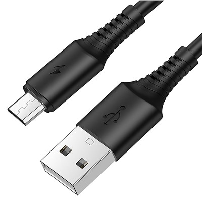 Кабель USB - micro USB Borofone BX47 Coolway  100см 2,4A  (black)