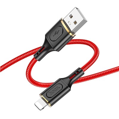 Кабель USB - Apple lightning Hoco X95 Goldentop  100см 2,4A  (red)