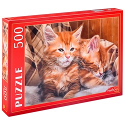 Пазлы 500 "Рыжие котята Мейн-куна"