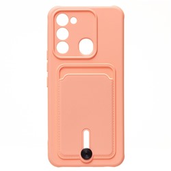 Чехол-накладка - SC304 с картхолдером для "Tecno Spark 8c/Spark Go (2022)" (light pink)