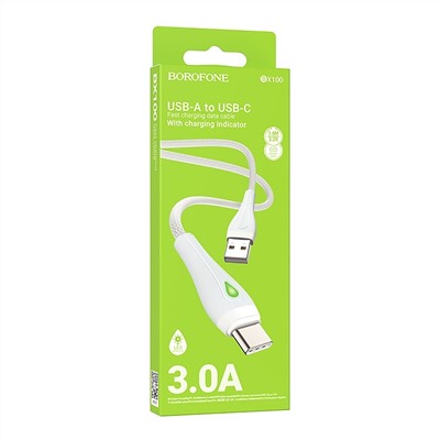 Кабель USB - Type-C Borofone BX100 Advantage  100см 3A  (gray)