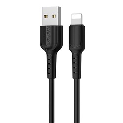 Кабель USB - Apple lightning Borofone BX16 Easy (повр. уп)  100см 2A  (black)