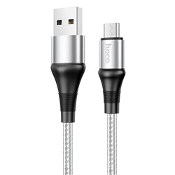 Кабель USB - micro USB Hoco X50 Excellent  100см 2,4A  (gray)