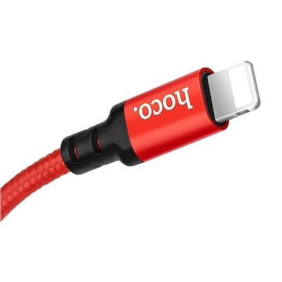 Кабель USB - Apple lightning Hoco X14 Times Speed (повр. уп)  200см 2A  (red/black)