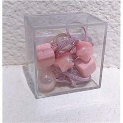Набор резинок для волос "Pearl heart", pink