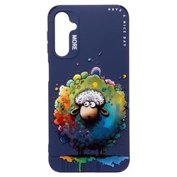 Чехол-накладка - SC335 для "Samsung Galaxy A24 4G"  (овечка) (dark blue) (227140)