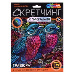 Скретчинг МИКС гравюра 18*24см "Птички"