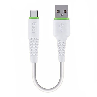 Кабель USB - Apple lightning budi M8J150L20 (повр. уп)  20см 1,5A  (white)