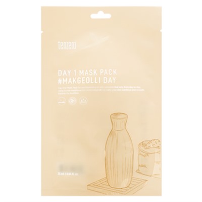 TENZERO Маска тканевая с экстрактом риса - Day 1 Mask Pack #Makgeolli Day, 25мл