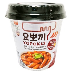 Токпокки с остро-пряным вкусом (стакан) Hot and Spicy Yopokki, Корея, 120 г. Акция