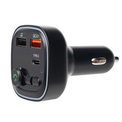 Автомобильный FM-трансмиттер - P4  2USB/Type-C (black)