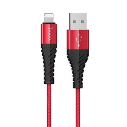 Кабель USB - Apple lightning Hoco X38 Cool Charging (повр. уп)  100см 2,4A  (red)