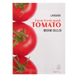 LanSkin Маска тканевая для лица с экстрактом томата – farm fresh tomato mask, 21г