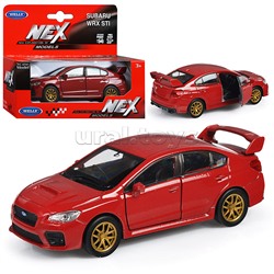 Машинка 1:38 Subaru WRX STI, пруж. мех., цвет в асс.