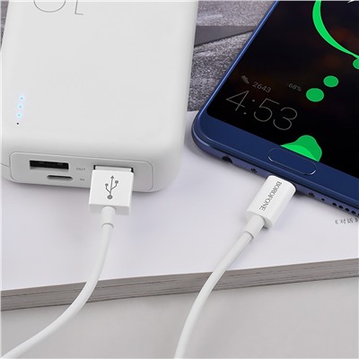 Кабель USB - Type-C Borofone BX22  100см 3A  (white)