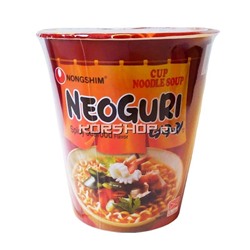 Лапша Неогури острая с морепродуктами Neoguri Seafood&Spice Nongshim (в стакане), Корея 62 г Акция