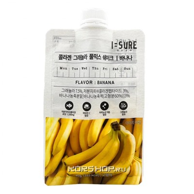 Фитнес-коктейль с коллагеном (банановый) Collagen Granola FullMix Shake Banana, Корея, 40 г Акция