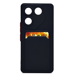 Чехол-накладка - SC337 с картхолдером для "TECNO Camon 20 Pro 5G" (black) (228841)