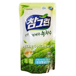 Средство для мытья посуды, фруктов и овощей Chamgreen с зелёным чаем м/у Lion, Корея, 800 мл Акция
