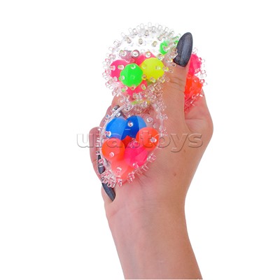 Игрушка-антистресс "Разноцветный мячик-ежик" 6см