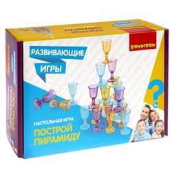 Развивающие игры Bondibon «ПОСТРОЙ ПИРАМИДУ», BOX